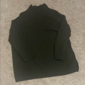 Vince Womens Forest Green, Mock Turtleneck, 100% Cashmere Tunic Sweater